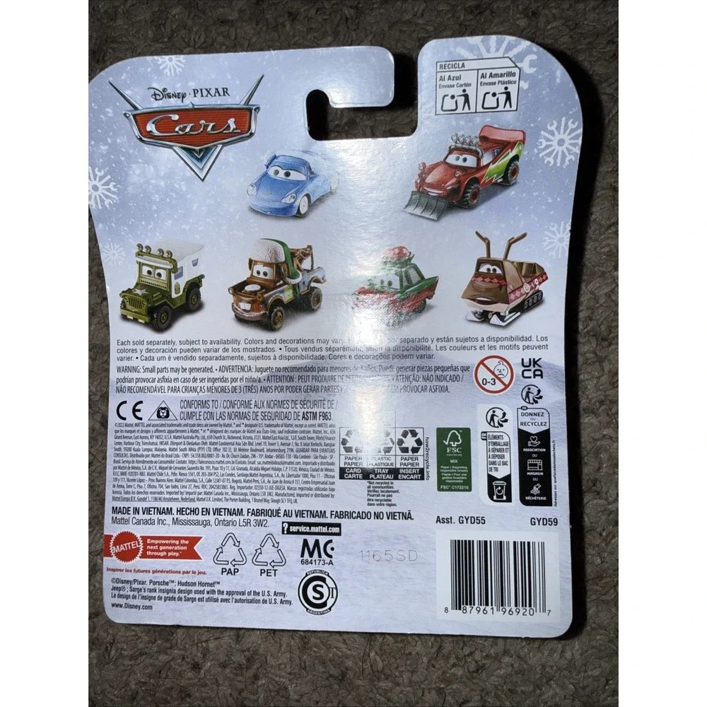 Disney Pixar Cars holiday Christmas die cast Lot Of 2 Sally & Doc Hudson 2022